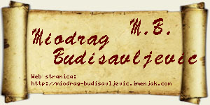 Miodrag Budisavljević vizit kartica